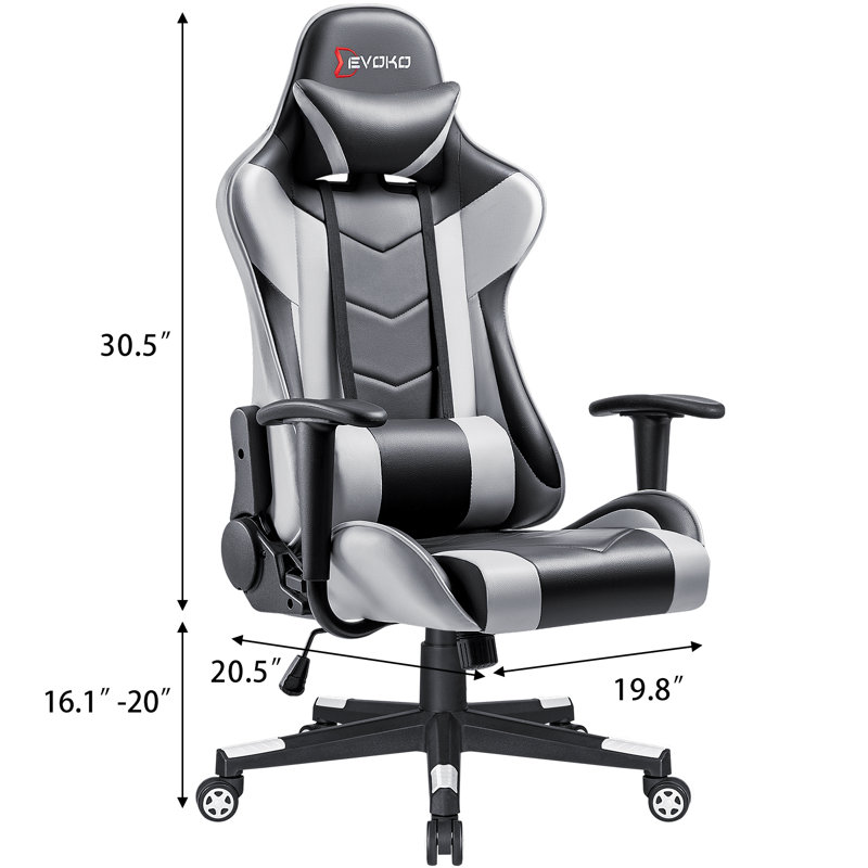 Devoko Reclining Ergonomic Swiveling PC & Racing Game Chair & Reviews